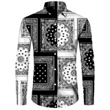 Long Sleeve 3D Printed Retro Ethnic Style Shirt