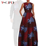 African Dresses for Matching Couple Outfits for Party Vestidos Y23C067