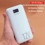 18000mAh Power Bank 12V DC Output Portable Charger Powerbank for iPhone Xiaomi Cooling Fan Heated Vest Jacket External Battery