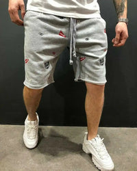 Casual Embroidery  Men Cargo Jogging Shorts