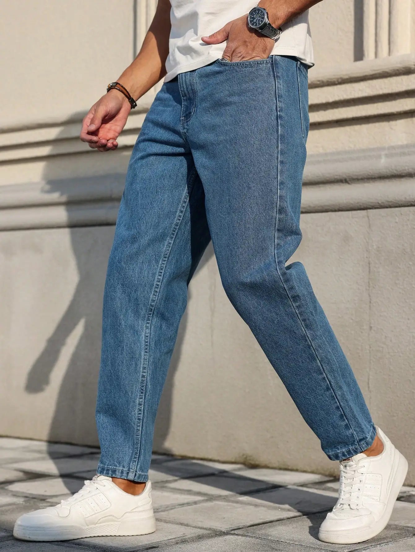 Loose Fit Classic Blue Denim Jeans