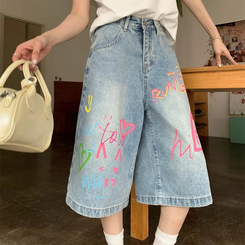 Embroidered Retro Hip Hop Street Jeans