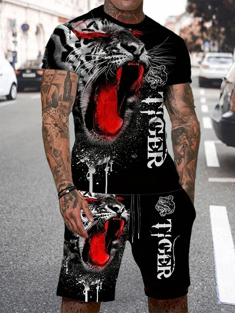 Cool The Lion King Print T-Shirt and Drawstring Set