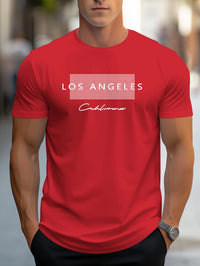 Los Angeles Graphic Printed Slim Fit Casual T-Shirt