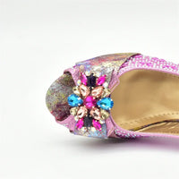 Fashion Italian Shoe and Bag Set with Rhinestone