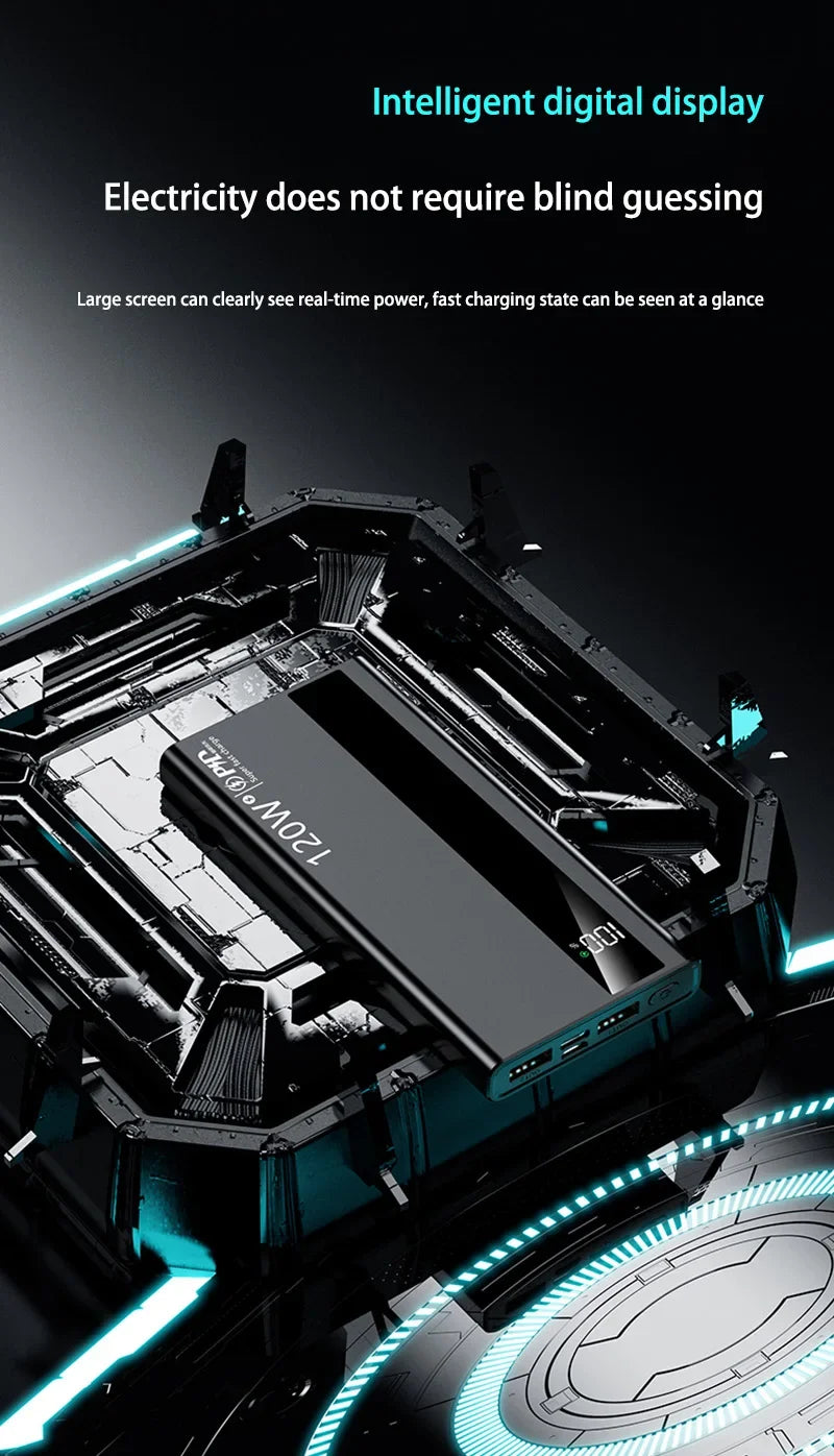 OnePlus 200000mAh Power Bank Large Capacity 120W Super Fast Charging PD20W Power Bank Digital Display Suitable  All Phones