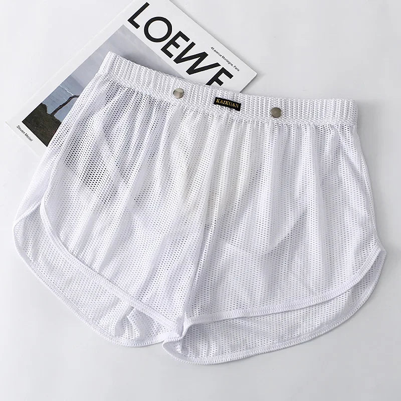Breathable Mesh Boxers for Men - Loose-Fit Athletic Underwear with Enhancing Pouch Arrow Shorts