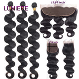 30-40inch Body Wave Human Hair Bundles with Closure