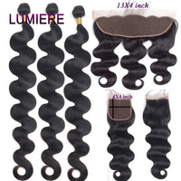 30-40inch Body Wave Human Hair Bundles with Closure