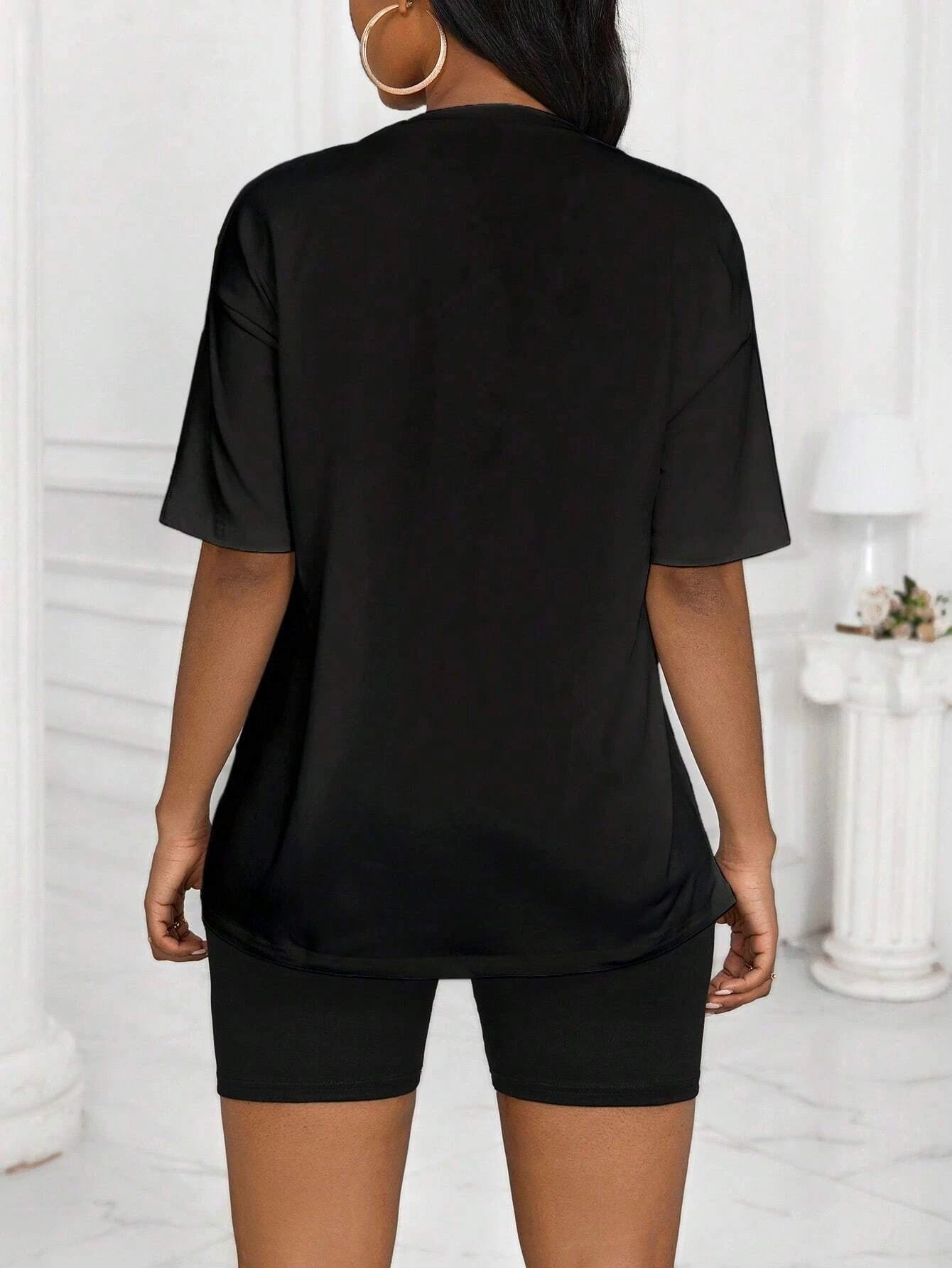 Colored Letters Printing Shirt & Shorts