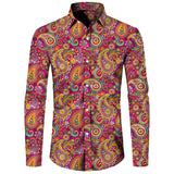 Long Sleeve 3D Printed Retro Ethnic Style Shirt