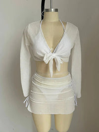 4 Piece Solid Sexy Bikinis Swimsuits