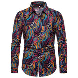 Long Sleeve 3D Printed Retro Ethnic Style Shirt