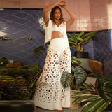 Women Geometry Printed Beach Cover Up