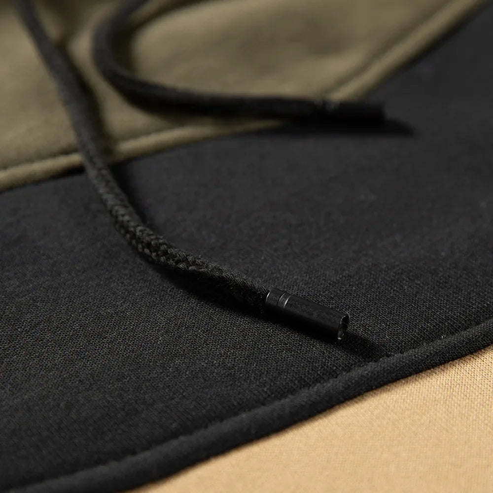 Men's Patchwork Hooded Sweatshirt