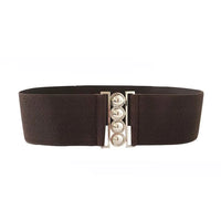Women’s Elastic Cinch Belt  Fashion Stretch Waist Band Clasp Buckle New Stretchy Retro Wide Waist Cinch Belt Waistband