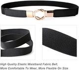 Women Skinny Belt for Dresses Ladies Fashion Elastic Belts Waist Band Cinch Waistband
