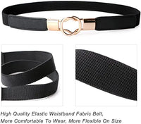 Women Skinny Belt for Dresses Ladies Fashion Elastic Belts Waist Band Cinch Waistband