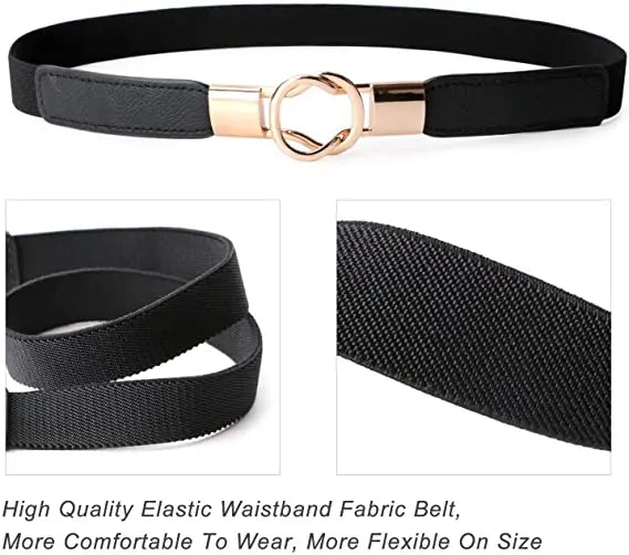 Women Skinny Belt for Dresses Ladies Fashion Elastic Belts Waist Band Cinch Waistband
