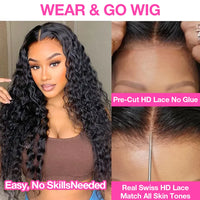 Wear And Go Deep Wave Glueless Human Hair Wig