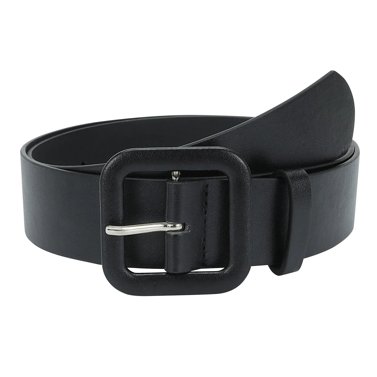 Women'S Trousers Belt Pu Leather Belt For Women'S Dress And Jeans Designer Belt Women Belt Simple Black Belt Female Strap