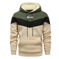 Fitness Mens Hoodies Printing Casual Tricolor Sweatshirts Outdoors Sports Jogging Mens Clothing High Quality Streetwear Tops Gym