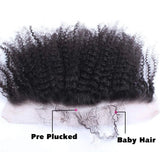 13x4 Kinky Curly Ear to Ear Lace Pre-Plucked Hairline