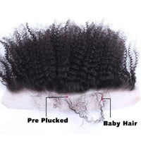 13x4 Kinky Curly Ear to Ear Lace Pre-Plucked Hairline
