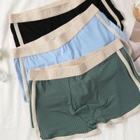 Men's Fashion Striped Boxer Shorts Underwear Sexy Panties Casual Male Boxers Homme U Convex Shorts Lingerie Underpants