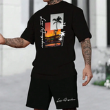 Short Sleeved Dopamine Casual Hawaiian Set