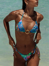 Summer String Print Bikini Set For Women