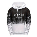 Autumn Winter Mens Tracksuit Casual Printing Splash-ink Hooded Sweatshirts Daily Sports Jogging Clothing Single Piece Tops Pants