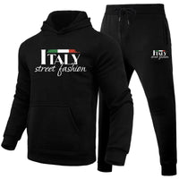 Mens Tracksuit Casual Printing Sweatshirt Sweatpants 2 Pcs Set Sports Jogging Mens Clothing Fashion Hoodies Sportswear Outfits