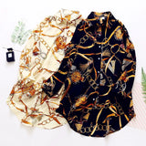 Women Vintage Button Blouse Tees