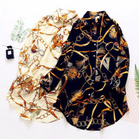 Women Vintage Button Blouse Tees