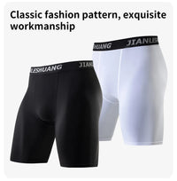 5/10 Piece Set Of Men's Solid Color Classic Long Underwear Quick Drying Youth Sports Comfortable Elastic Casual Boxer Shorts