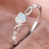 Fashion Love Zircon Ring with  Colorful Style Elegant