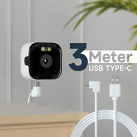 HEIYOUCAM Window Camera - Replaces Outdoor Cameras | 2.4/5GHz Wi-Fi | 3MP Resolution | Full-Color Night Vision Through Window |