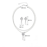 Personality flower Pearl Wedding Necklace Earring