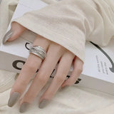 Rhinestone Ring Multi-layer Winding Rings for Women Wedding Full Zircon