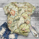 Summer Vintage Butterfly Pattern T-Shirt For Women