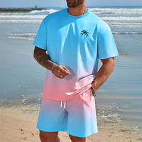 Short Sleeved Dopamine Casual Hawaiian Set