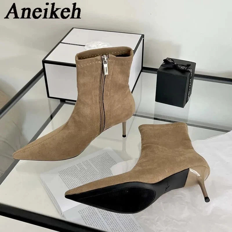 Women Pointed Toe Elegant Dress Boots