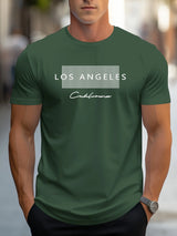 Los Angeles Graphic Printed Slim Fit Casual T-Shirt