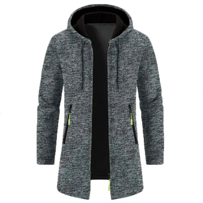 Men Zipper Long Sleeve Casual Hoodie