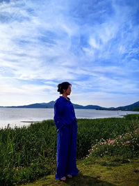 Linen Lapel Two Pieces Set