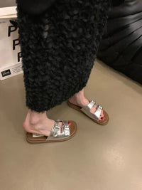 Casual Anti-Skid Flat Fabric Slides