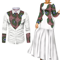African Clothes for Couple African Clothing for Lovers Man's Woman's Long Party Maxi Dress WYQ