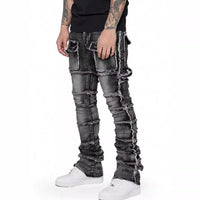Fashionable Trendy Flared Men Denim Pants