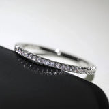 925 Sterling Silver Crystal Wedding Engagement ring